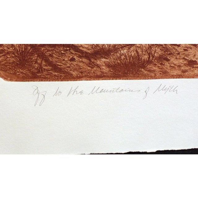1980s Circa 1980s "Off to the Mountains of Myth" Roy Purcell Signed and Numbered Art Etching For Sale - Image 5 of 5