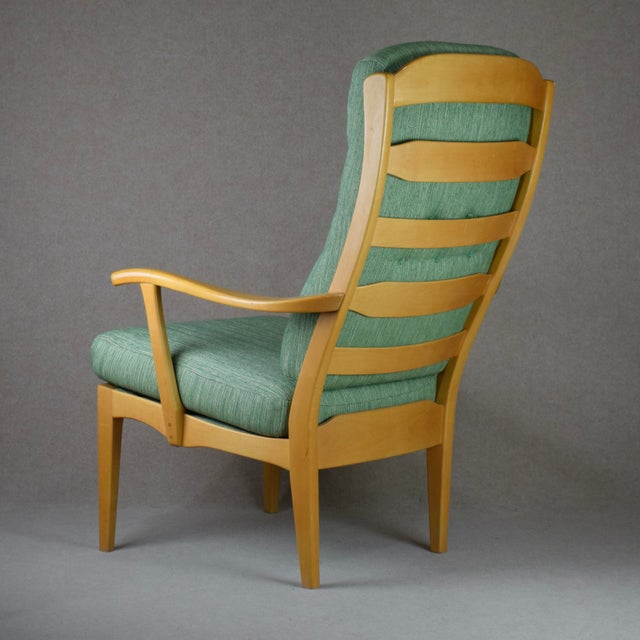 Carl Malmsten Swedish Model Stora Fjäderbrickan Chair by Carl Malmsten for O.H. Sjögren, 1970s For Sale - Image 4 of 10