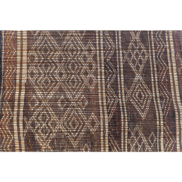 Doris Leslie Blau Moroccan Vintage Geometric Tan Carpet Reed And Leather Tuareg For Sale In New York - Image 6 of 8