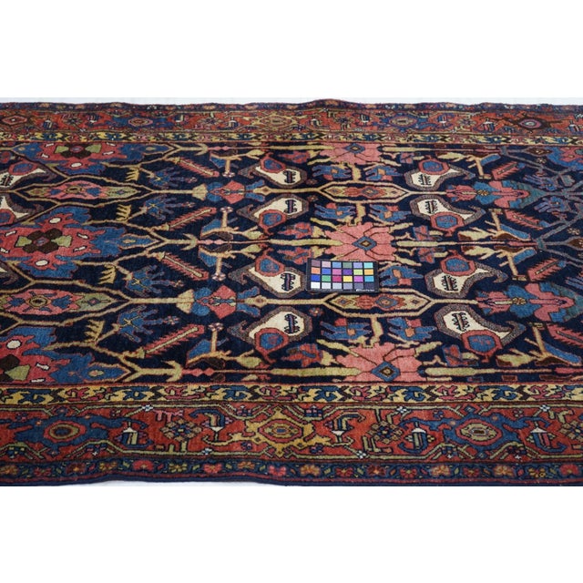 Navy Blue Antique Bidjar Rug 4'1'' X 6'11'' For Sale - Image 8 of 10