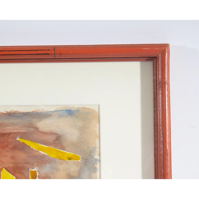 Paint Harry Hilson Signed 1962 Abstract Watercolor Painting For Sale - Image 7 of 10