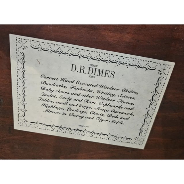 d.r. Dimes Continuous Arm Windsor Rocking Chair Bench Made in New Hampshire For Sale - Image 10 of 10