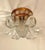 Transparent Small Lead Cystal Flower Flush Fixture For Sale - Image 8 of 9