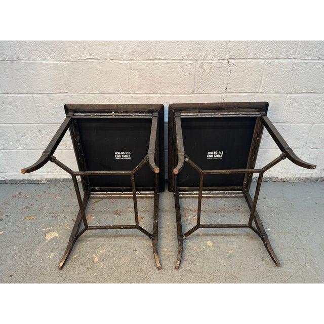 Vintage Maitland-Smith Metal Geometric End Tables, Pair For Sale - Image 16 of 17