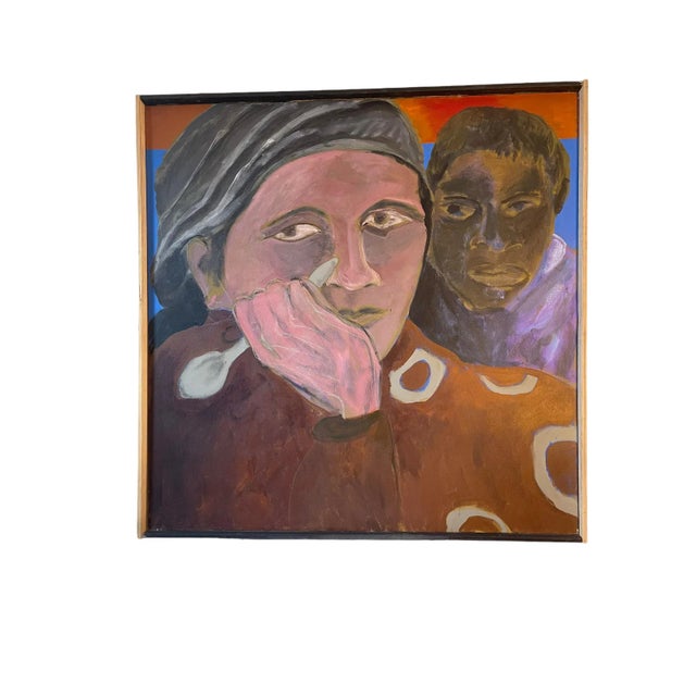 Contemporary Abstract Figurative Oil Painting by Renee Harwin, Framed For Sale - Image 12 of 12