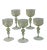 Baroque Mid 20th Century Venetian Salviati Attributed Green Gold Flecked Stemware - Set of 5 For Sale - Image 3 of 9