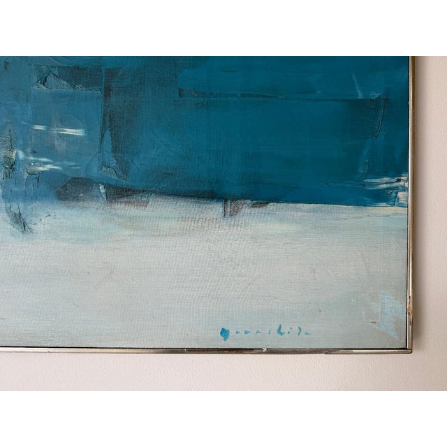 1960s Mid-Century Modern Expressionist Abstract Acrylic on Canvas Painting, Framed For Sale - Image 10 of 16