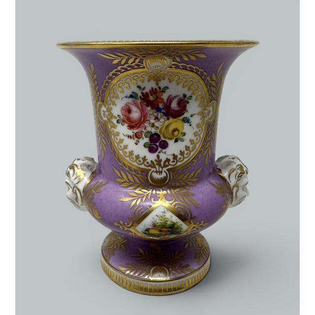 Absolutely stunning French Hand Painted Porcelain Vase of small proportions firmly attributed to French makers Edeme...