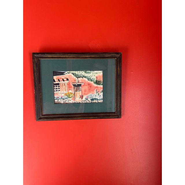 Susan McCullough Original Watercolor Southwestern Adobe Scene Signed by Artist 1994 For Sale In Denver - Image 6 of 6