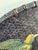 Large Vintage Wicker Basket Tray With Hand Painted Birds of Paradise For Sale - Image 9 of 11