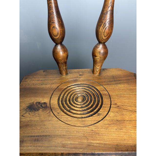 Small Mid-Century French Brutalist Modernist Side Chair in the style of Charles Dudouyt, 1950s For Sale - Image 12 of 13