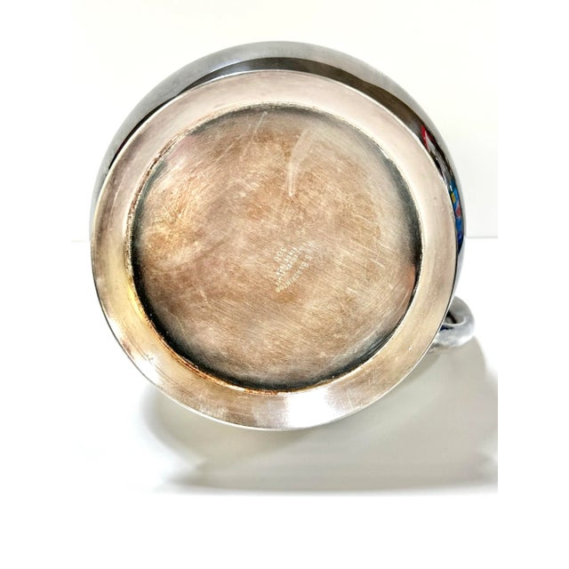 Metal Vintage W&s Blackinton Silverplate Water Pitcher – Mid Century Barware For Sale - Image 7 of 7