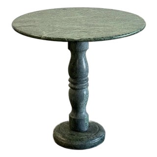 1980s Green Marble Bistro Table For Sale