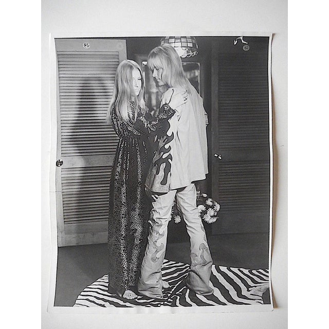 Original Mid Century Glossy Silver Gelatin Studio Photograph-Decked Out Hippies-8"x10"-1960' For Sale - Image 4 of 4