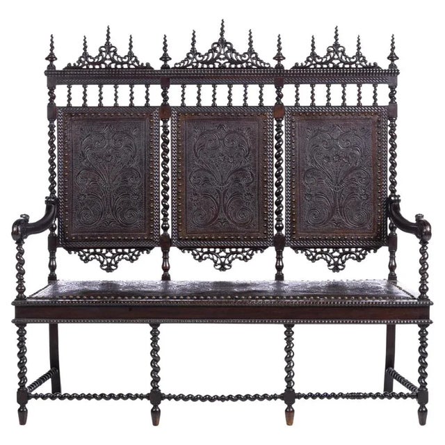 19th Century Portuguese Three-Seat Sofa For Sale - Image 6 of 6