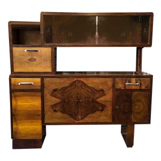 Italian Art Deco Credenza in Walnut For Sale