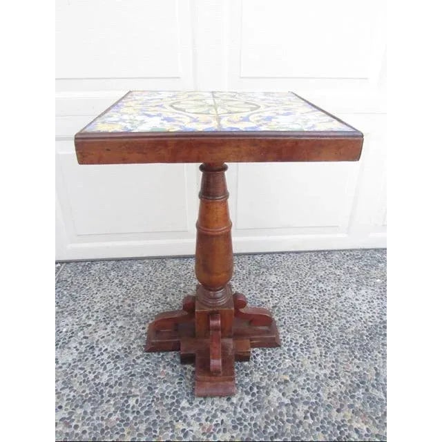 Antique Spanish Tile Top Table For Sale - Image 10 of 10