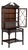 19th Century France Chippendale Brown Wood Display Cabinet For Sale