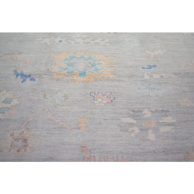 Contemporary Contemporary Oushak Hand Knotted Wool Rug,10'2"X13'7" For Sale - Image 3 of 6