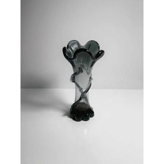 Absolute rarity! A beautiful handmade glass vase, probably Bohemian Art Nouveau by Franz Welz for Loetz similar to the...