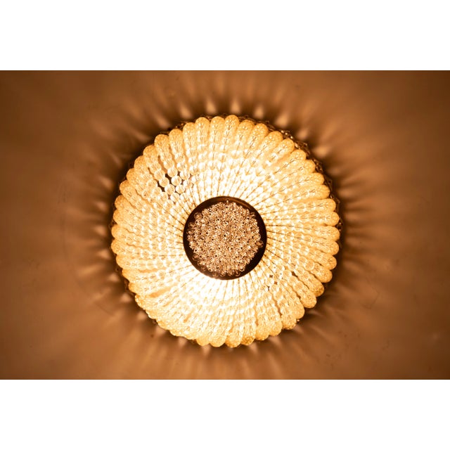 Crystal Glass Ceiling Lamp, 1930s For Sale - Image 6 of 10