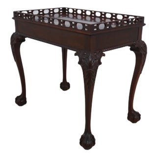 Councill Craftsmen Ball & Claw Chippendale Mahogany Tea Table For Sale