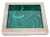 Silver Plated Square Tray with Malachite Silk, 1970s For Sale