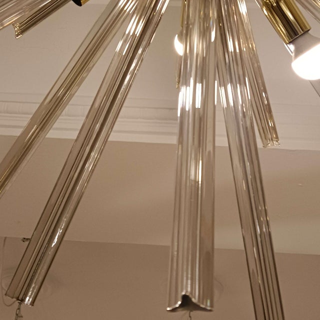 Trihedral Smoke Ceiling Lamp, 1950s For Sale - Image 4 of 5