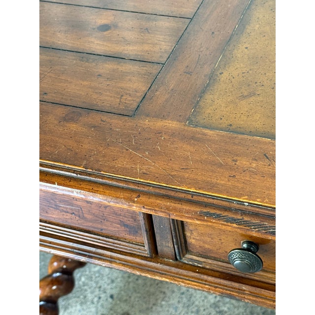 Vintage Rustic Barley Twist Writing Desk For Sale - Image 12 of 12