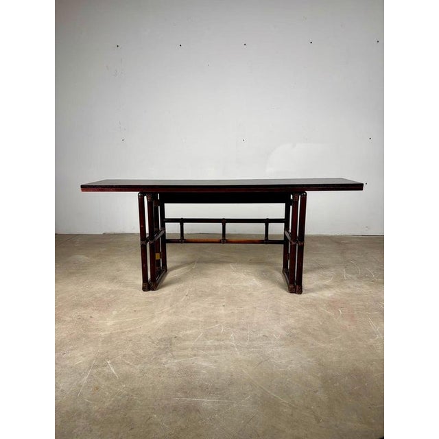 Bamboo Console Table by Lyda Levi for McGuire Production, 1970s For Sale - Image 3 of 14