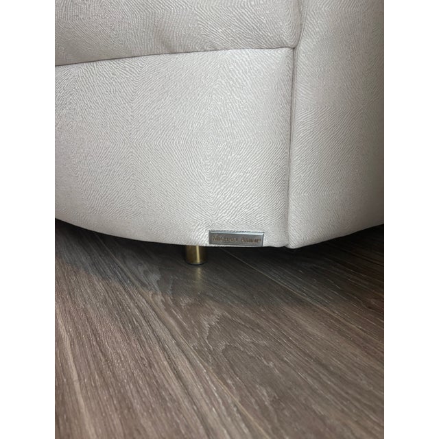 Michael Amini 84.5'' Square Arm Carmela Curved Sofa – Like New For Sale - Image 14 of 14