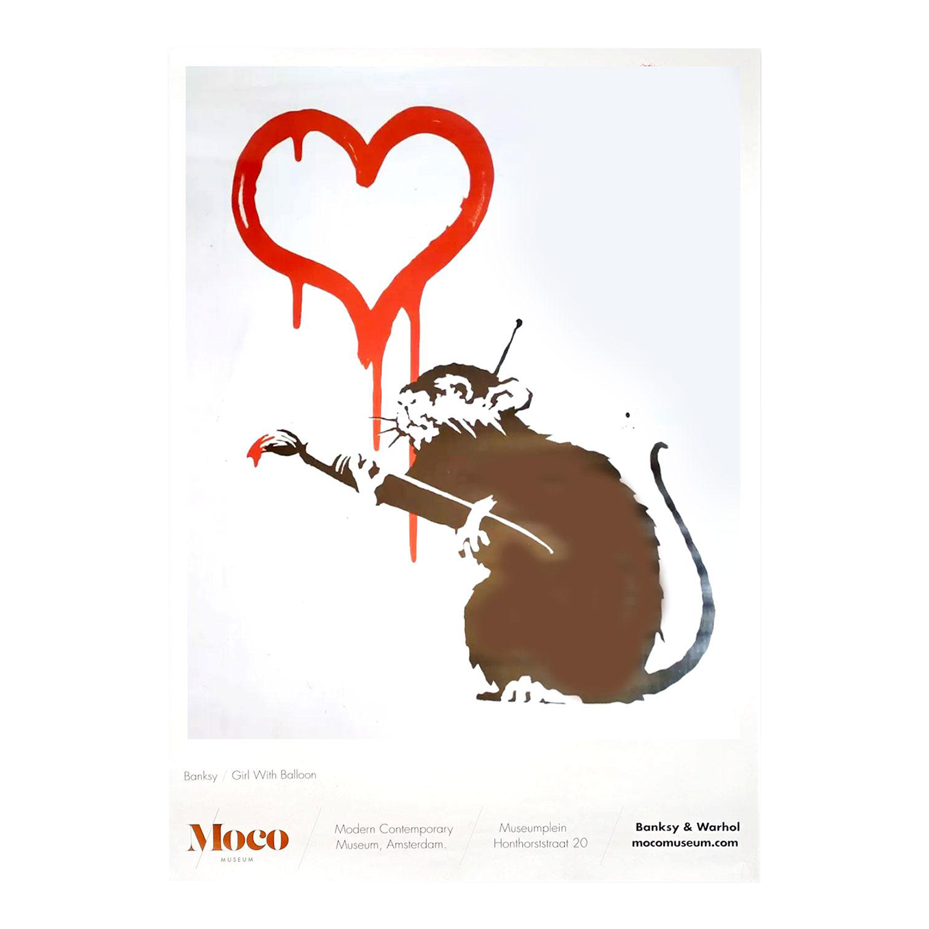 Banksy Love Rat Exhibition Poster Moco Museum | Chairish