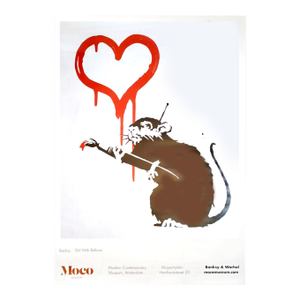 Banksy Love Rat Exhibition Poster Moco Museum