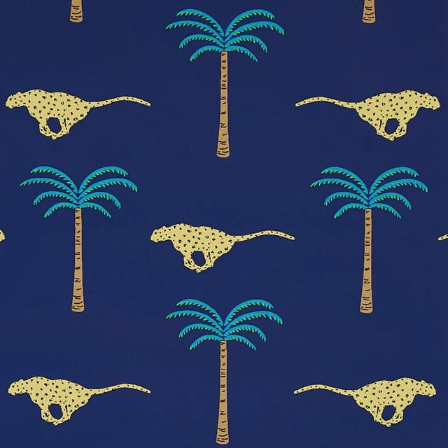 Schumacher X Cristina Buckley A Wild Desert Dream Wallpaper in Midnight - 9 Yards For Sale