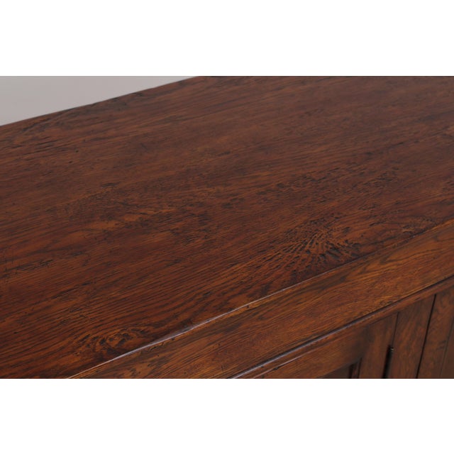 English Hand Crafted Distressed Oak Sideboard Cabinet For Sale - Image 13 of 16