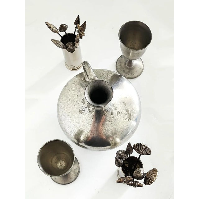 Vintage Mini Pewter Cocktail Barware Set, 21 Pieces For Sale In Miami - Image 6 of 11