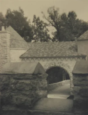 Dr. F.W. Buraky "Brick Building and Roof" Silver Gelatin Photograph, Circa Late 1920s