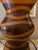 Plastic Sculptural Organic Modern Table Lamp With Wavy Stripes – Brown & Ochre – 2007 For Sale - Image 7 of 10
