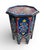 2020s Hand-Painted Moroccan Octagonal Side Table - Cobalt & Crimson For Sale - Image 5 of 9