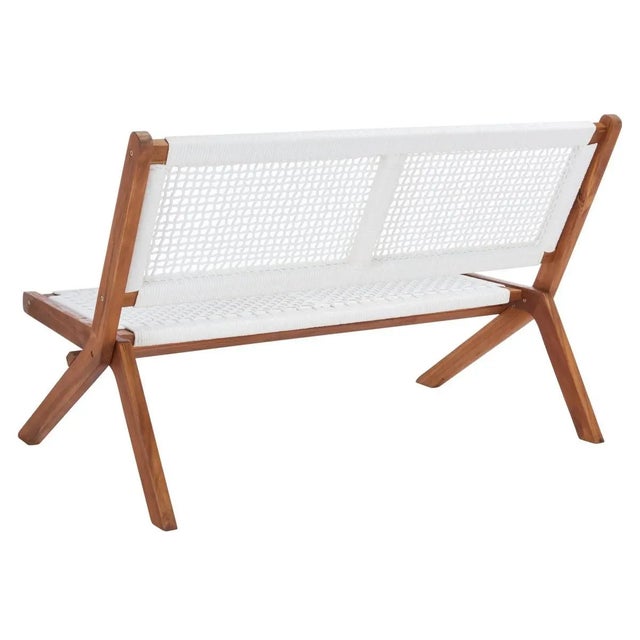 2020s Kobina Outdoor Bench - Natural/White For Sale - Image 5 of 8