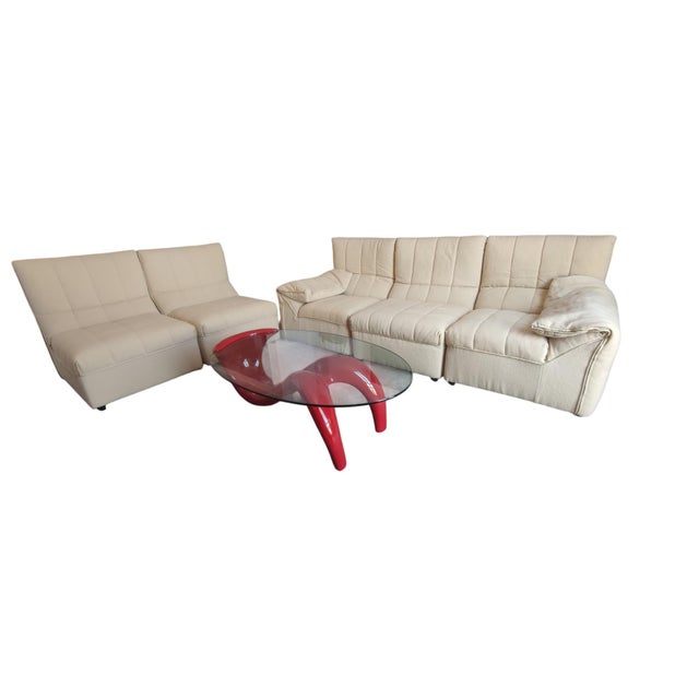 Baia Mode Modular Sofa by Antonio Citterio and Paolo Nava for B&B Italia, 1970s, Set of 5 For Sale - Image 11 of 18