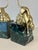 1980s 1980s Postmodern Hollywood Regency Brass Panther & Green Marble Bookends - A Pair For Sale - Image 5 of 5