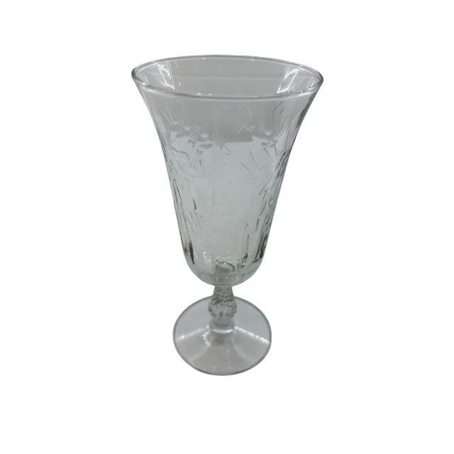 Early 20th Century Libbey Glass Rocke Sharpe Fernleigh Water Goblets- Set of 9 For Sale - Image 9 of 14