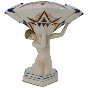 Art Deco Figural Table Bowl, 1930s