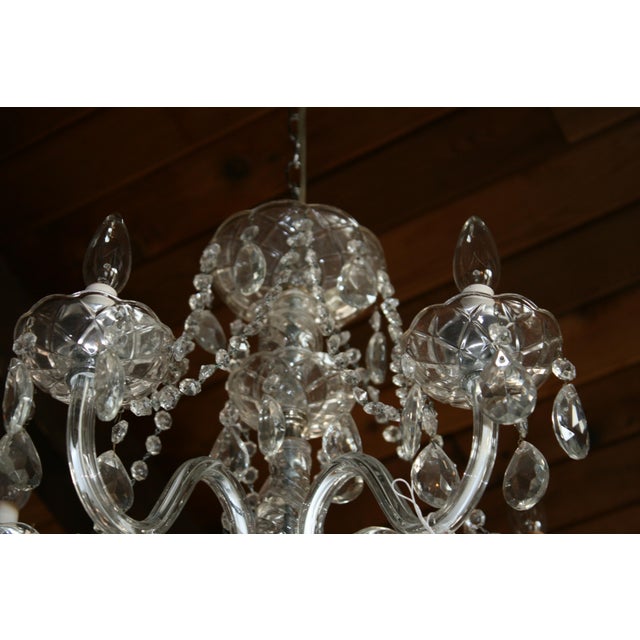 Late 19th Century Vintage Glass Estate Chandelier For Sale - Image 5 of 5