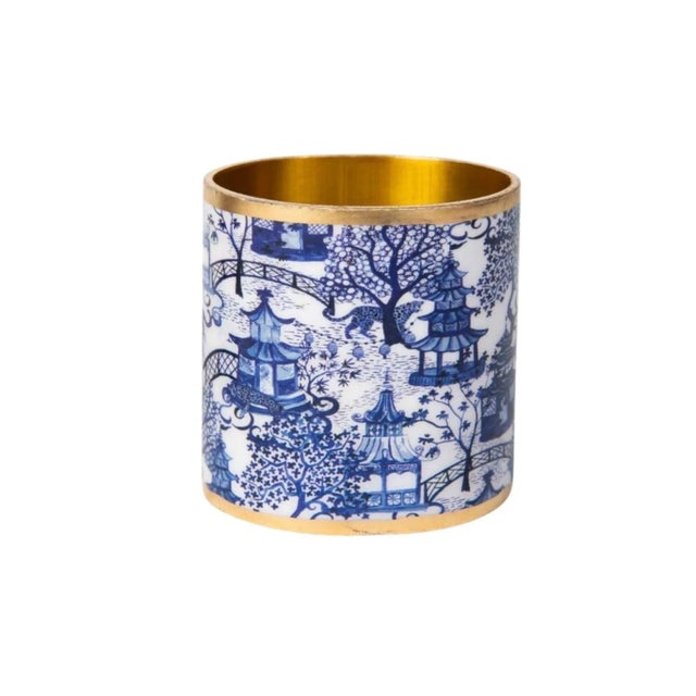 Garden Party Enameled Napkin Rings - Blue Thoughtfully designed with both style and functionality in mind, making them the...