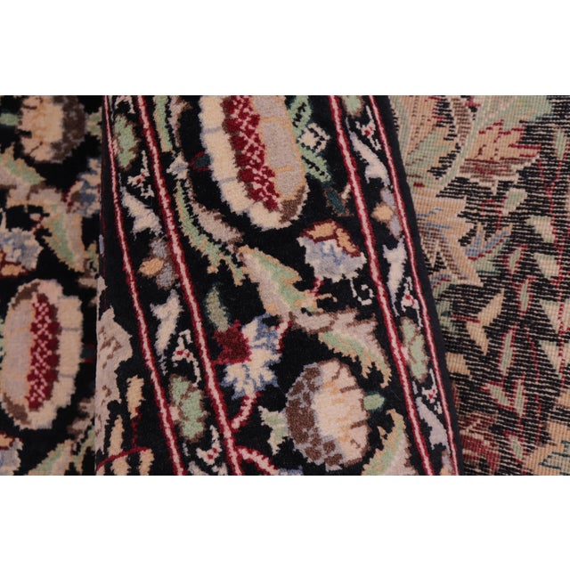 Textile Shabby Chic Pak-Persian Black/Black Wool Rug - 3'2'' X 5'2'' For Sale - Image 7 of 9