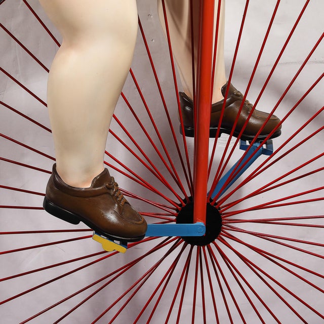 Metal Boy Riding a High Bicycle Edition 11/25 Documented & Signed by Sergio Bustamante For Sale - Image 7 of 18