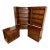 1980s Kling Colonial Country Hearth Distressed Solid Pine Den Desk Dresser Cabinet Bookshelf Set For Sale