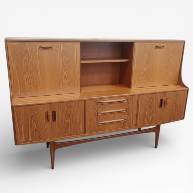 1970s Vintage Fresco Teak High Sideboard from G-Plan, 1970s For Sale - Image 5 of 10
